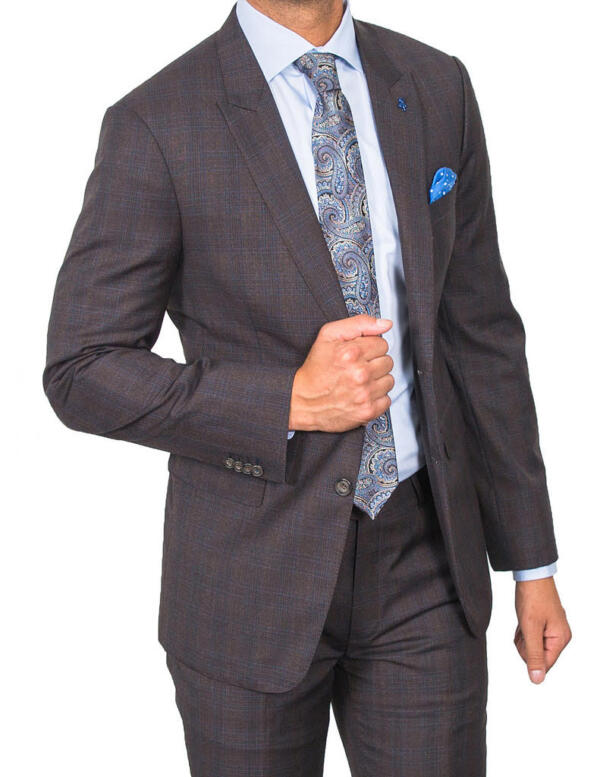 Brown-Navy Double Glen-check