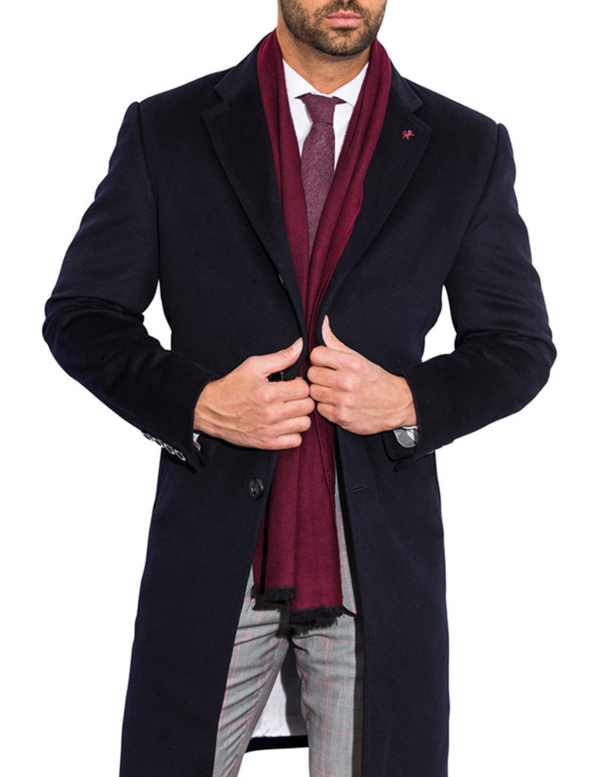 Dark Navy Cashmere Coat