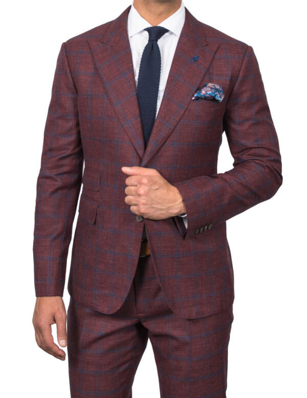 Merlot Navy Check