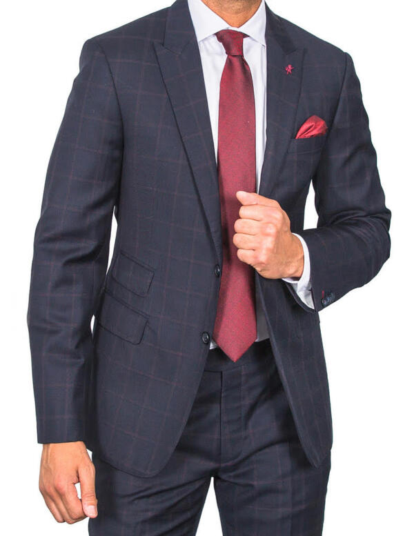 Executive Burgundy Windowpane