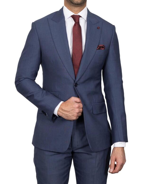 Light Blue Matte Finish Suit