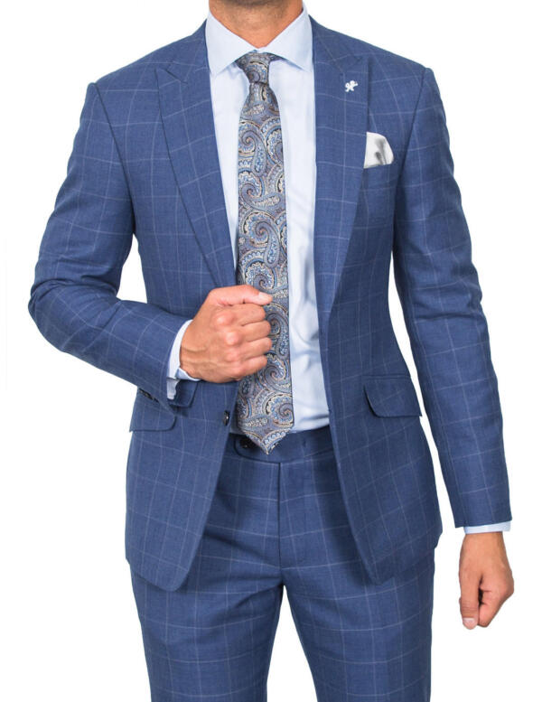 Purple Navy Windowpane
