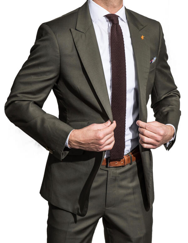 Solid Olive Plain Weave