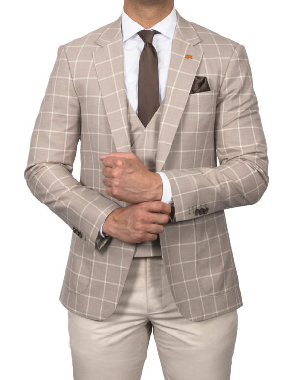 Beige and light grey windowpane