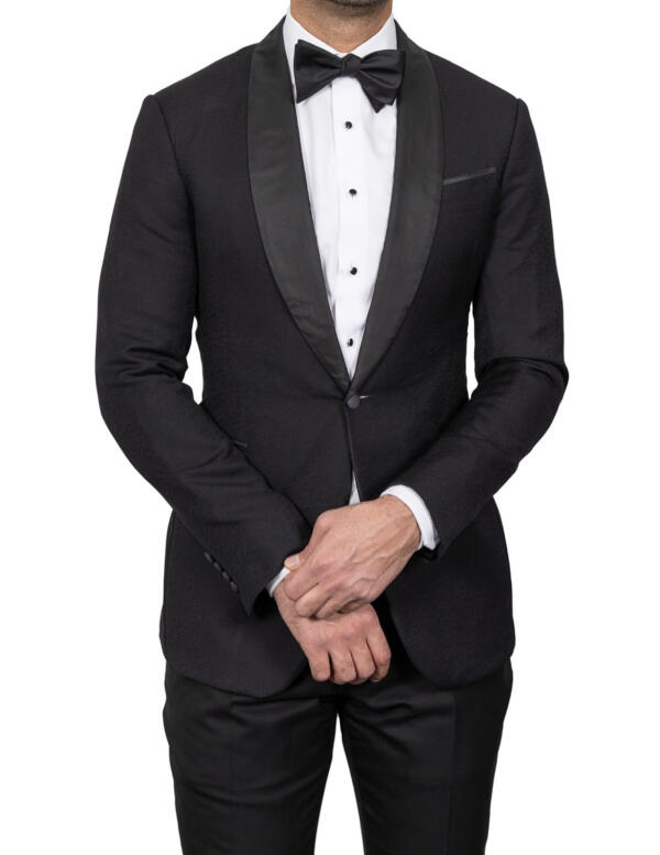 Black on Black Jacquard Tuxedo