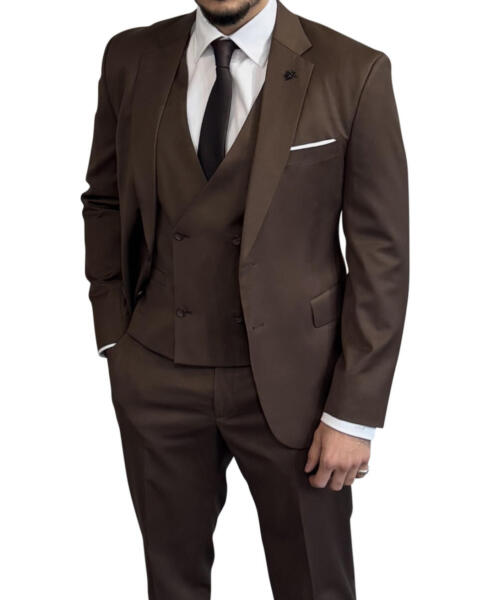 Chocolate Brown Three Piece